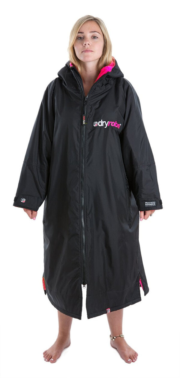 dryrobe Advance Long Sleeve Black Pink