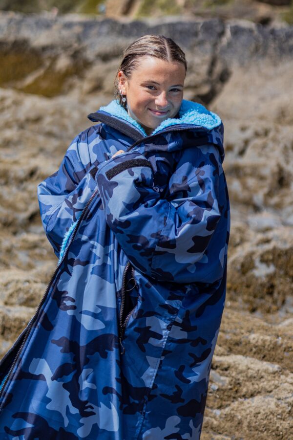 dryrobe Advance Long Sleeve Blue Camo/Blue