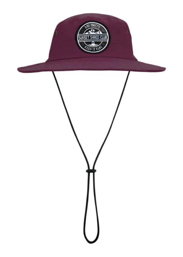 bro! Sunset Shred Club Boonie Burgundy Sun Hat