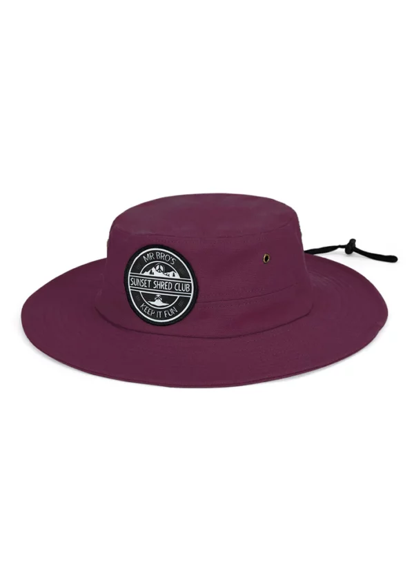 bro! Sunset Shred Club Boonie Burgundy Sun Hat