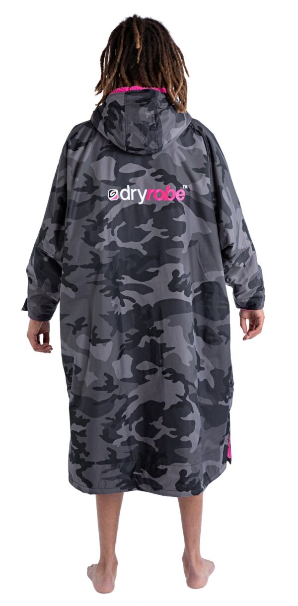 dryrobe Advance Long Sleeve Black Camo Pink