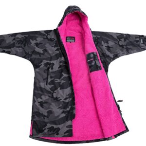 dryrobe Advance Long Sleeve Black Camo Pink