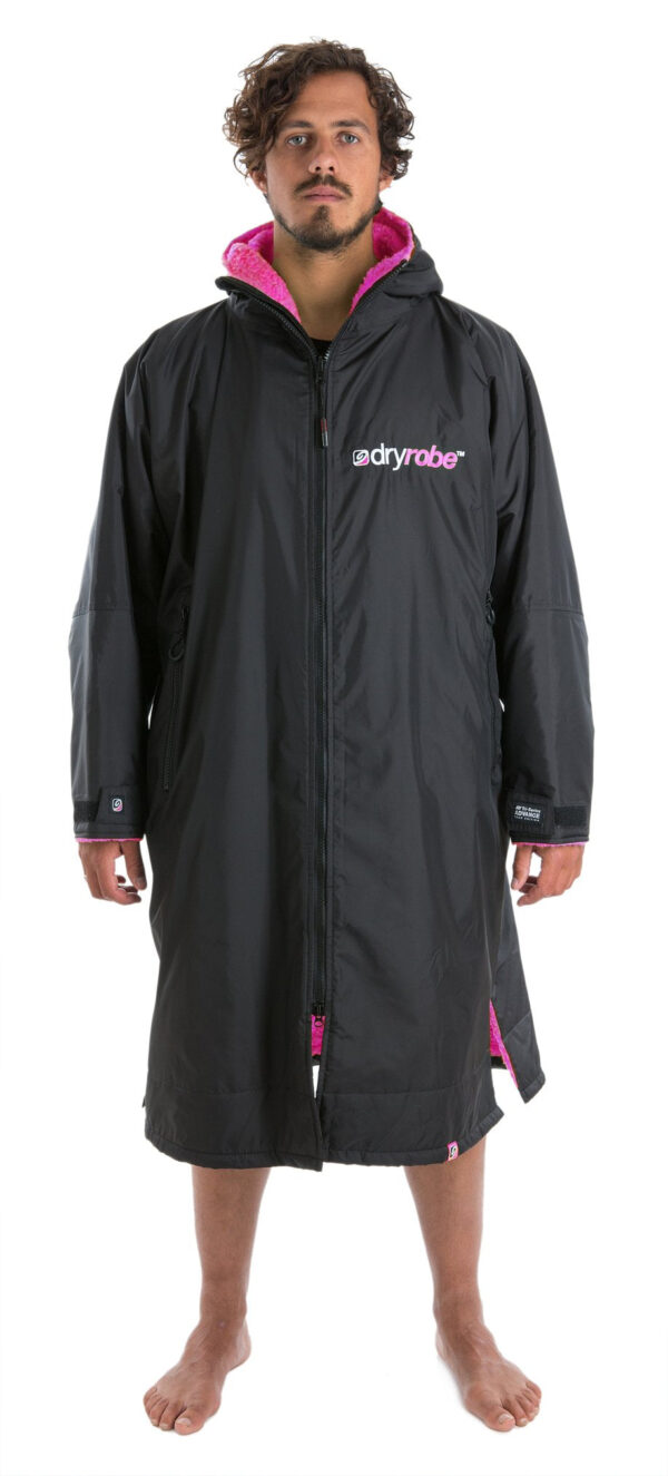dryrobe Advance Long Sleeve Black Pink