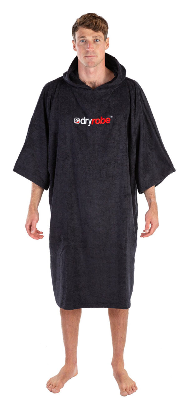 Organic Towel dryrobe Adults Black