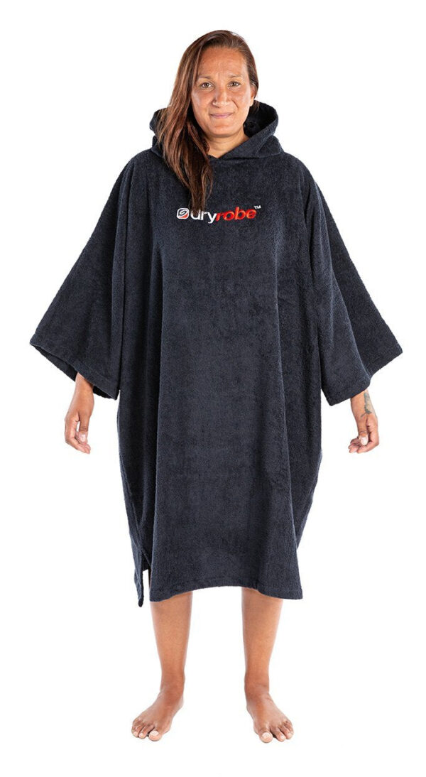 Organic Towel dryrobe Adults Black