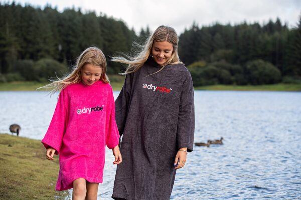 Organic Towel dryrobe Adult Slate Grey