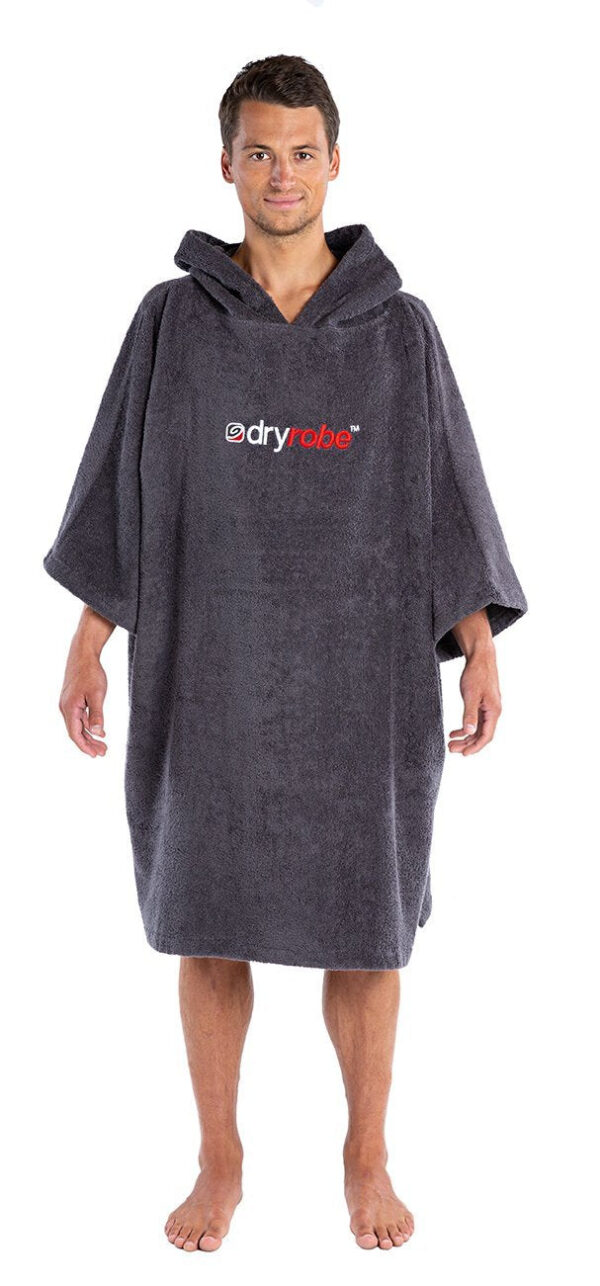 Organic Towel dryrobe Adult Slate Grey