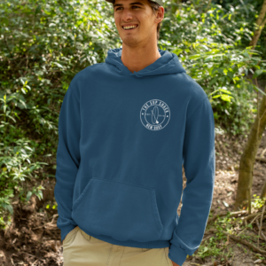 Adults Unisex Hoodie in Deep Blue Sea