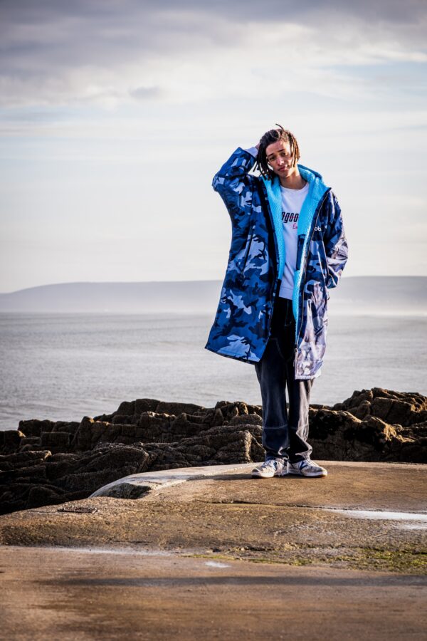 dryrobe Advance Long Sleeve Blue Camo/Blue