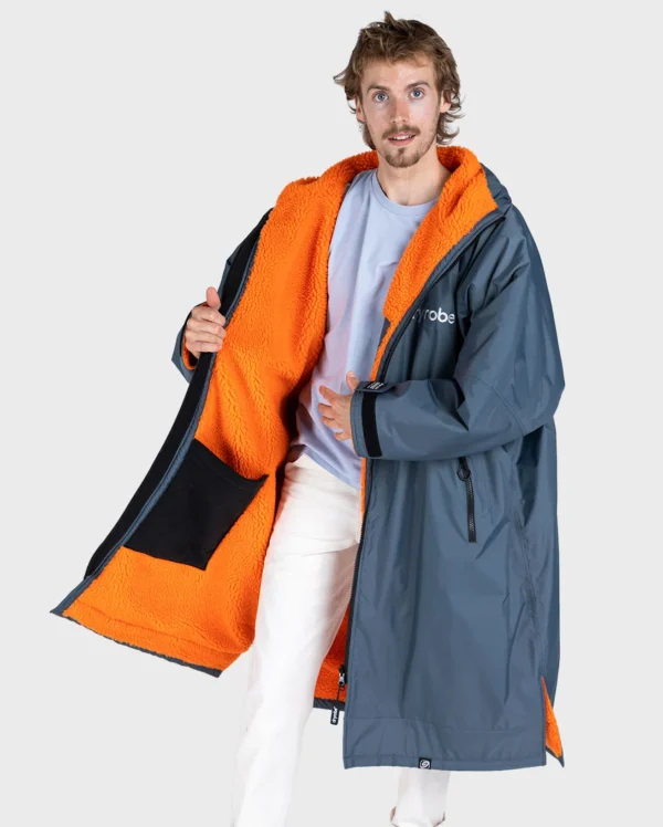 dryrobe Advance Adults Long Sleeve Grey/Orange