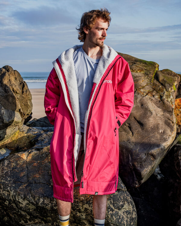 dryrobe advance Adult Long Sleeve In Pink/Light Grey