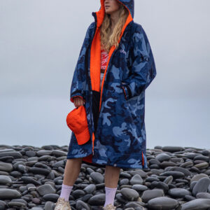 dryrobe Advance Adult Long Sleeve Blue Camo/Orange