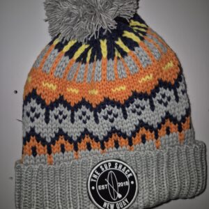 GREY GLACIER RETRO SKI BOBBLE HAT